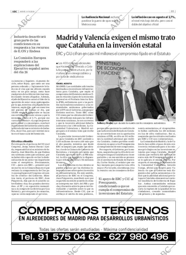 ABC MADRID 14-09-2006 página 85