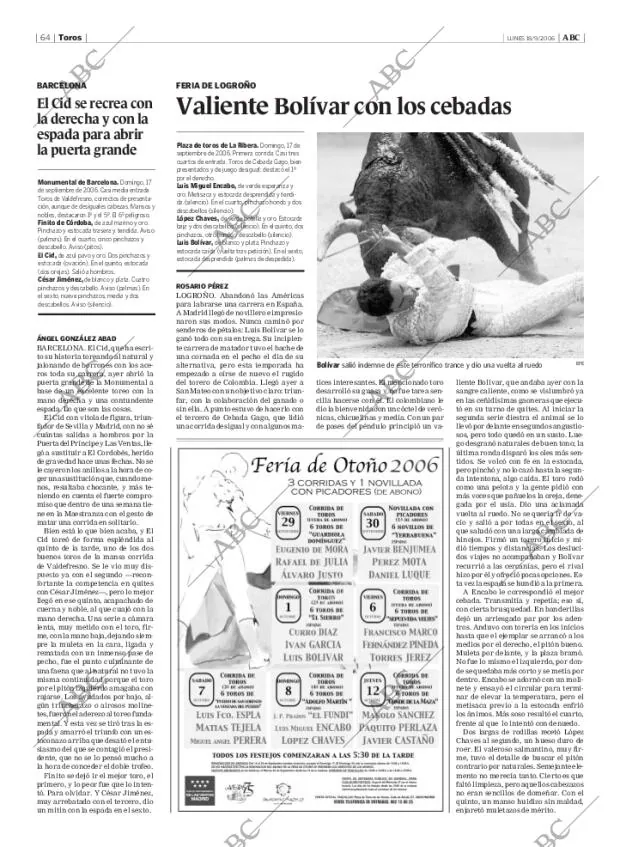 ABC MADRID 18-09-2006 página 64