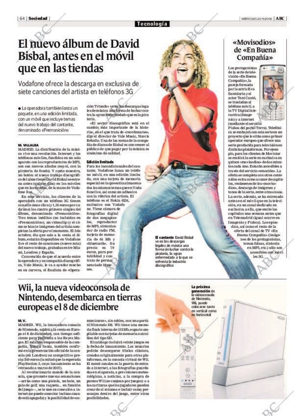 ABC MADRID 20-09-2006 página 64
