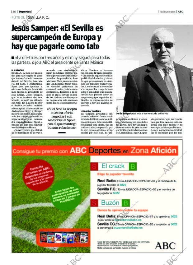 ABC SEVILLA 21-09-2006 página 86
