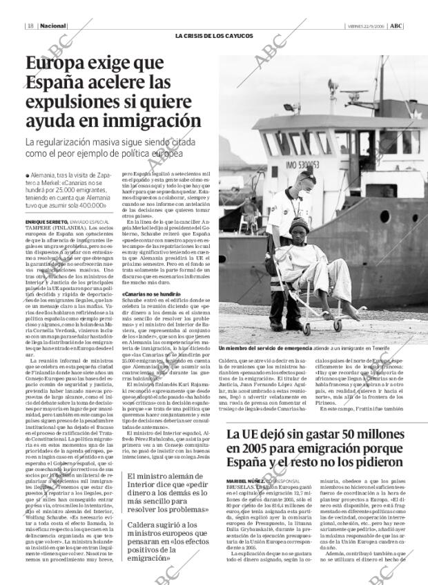 ABC MADRID 22-09-2006 página 18