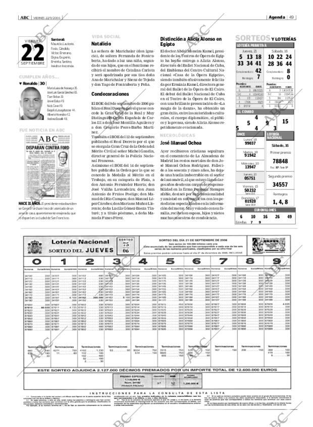 ABC MADRID 22-09-2006 página 49