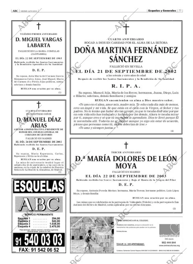 ABC MADRID 22-09-2006 página 77