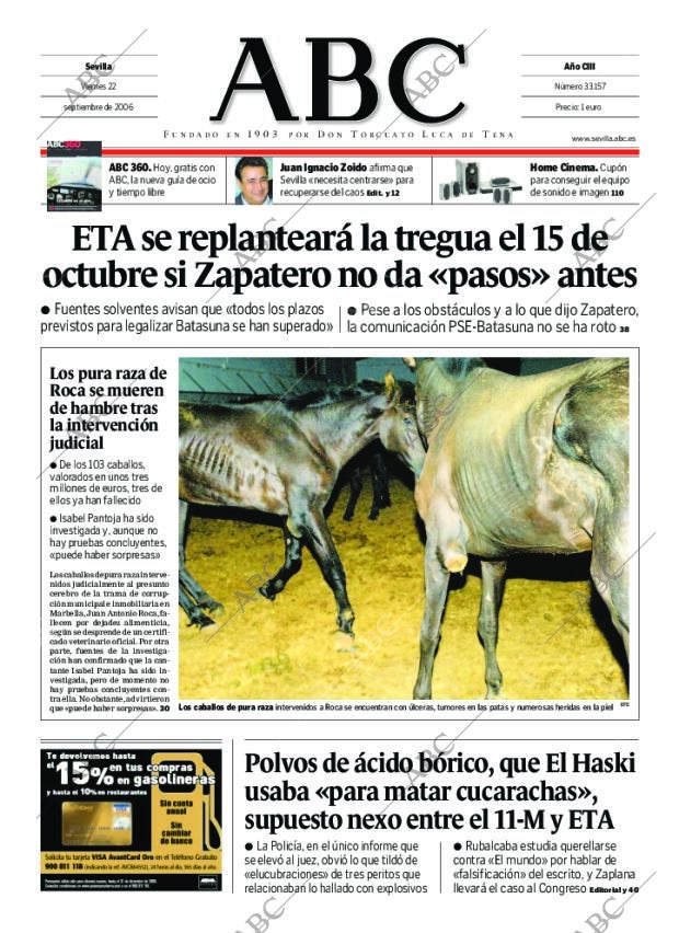 ABC SEVILLA 22-09-2006 página 1