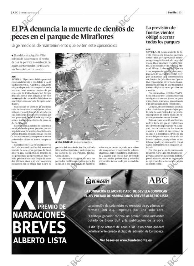 ABC SEVILLA 22-09-2006 página 13