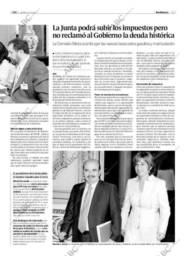 ABC SEVILLA 22-09-2006 página 33