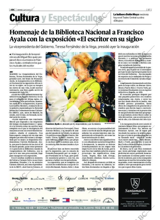 ABC SEVILLA 22-09-2006 página 57