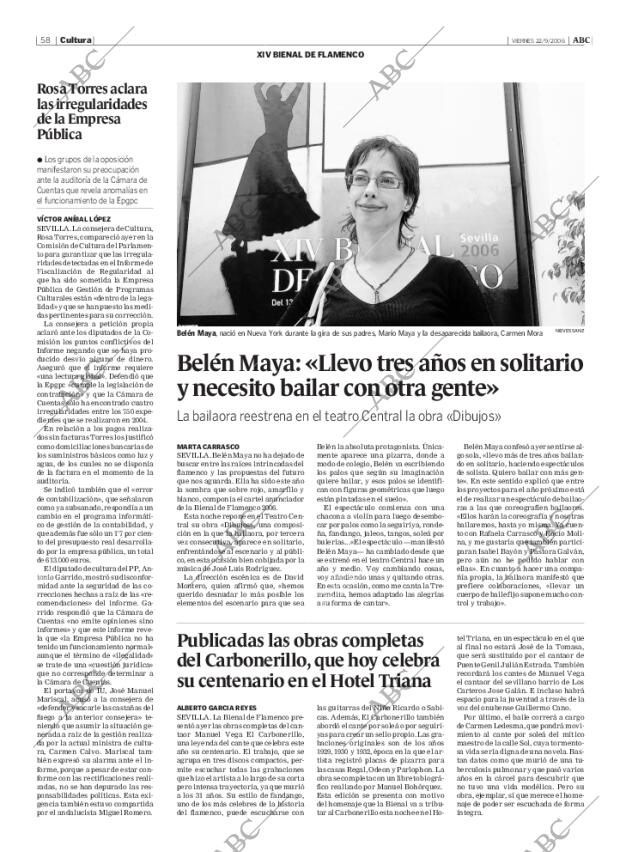 ABC SEVILLA 22-09-2006 página 58
