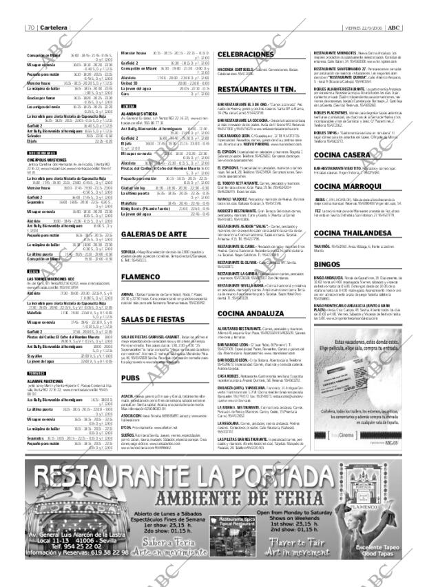 ABC SEVILLA 22-09-2006 página 70