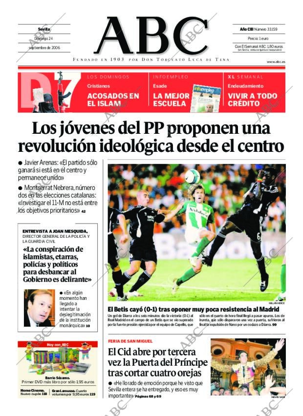 ABC SEVILLA 24-09-2006 página 1