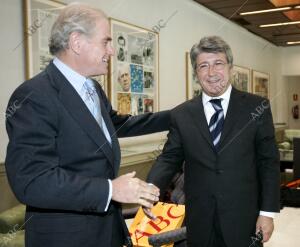 entrevista en la casa de Abc con los los Presidentes del real Madrid y Atletico...