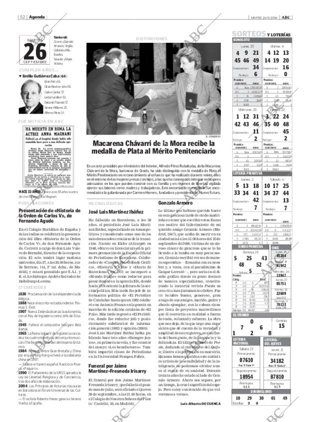ABC MADRID 26-09-2006 página 52