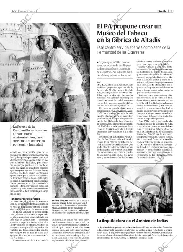 ABC SEVILLA 06-10-2006 página 13