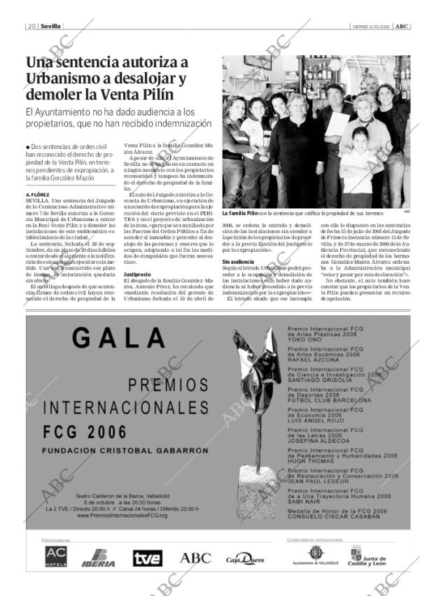 ABC SEVILLA 06-10-2006 página 20