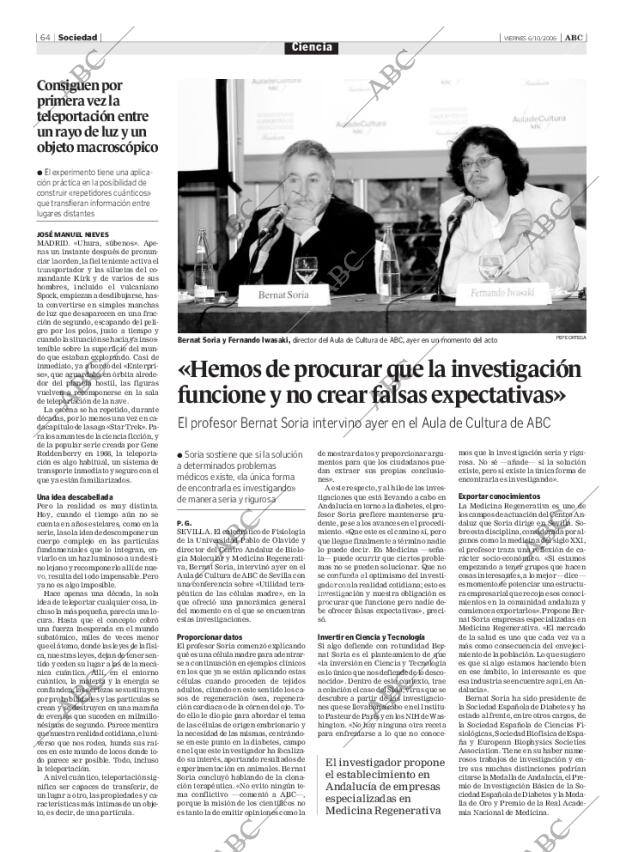 ABC SEVILLA 06-10-2006 página 64