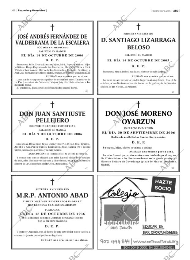 ABC MADRID 15-10-2006 página 68