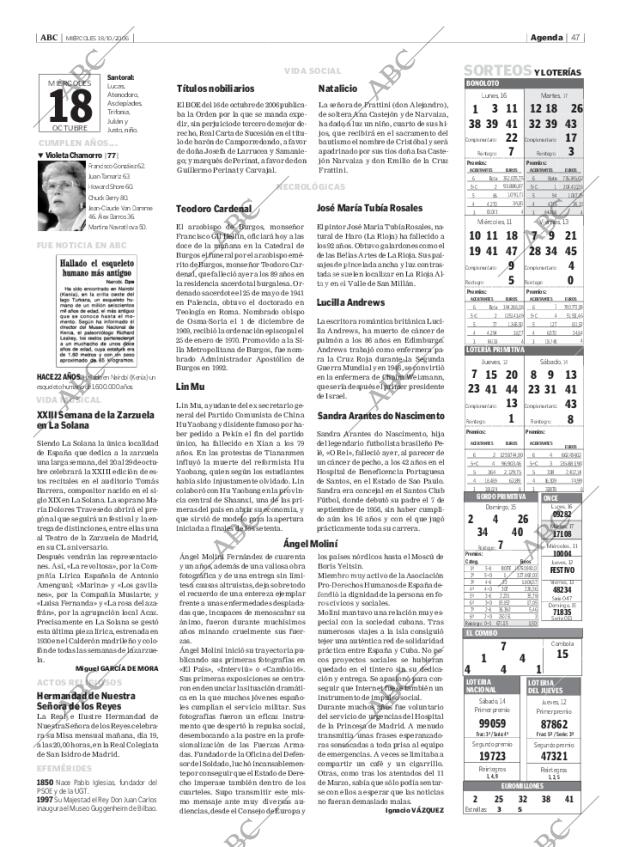ABC MADRID 18-10-2006 página 47