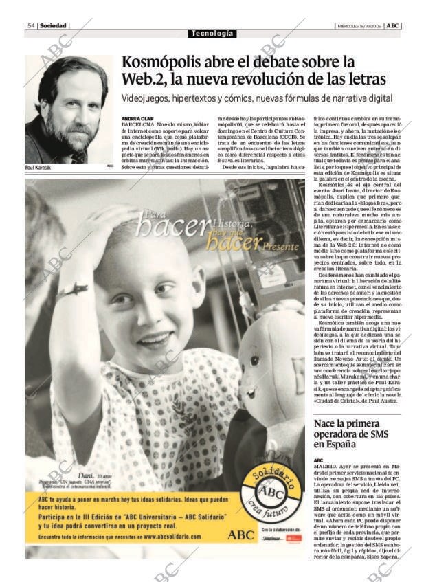 ABC MADRID 18-10-2006 página 54