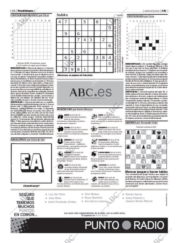ABC MADRID 19-10-2006 página 106