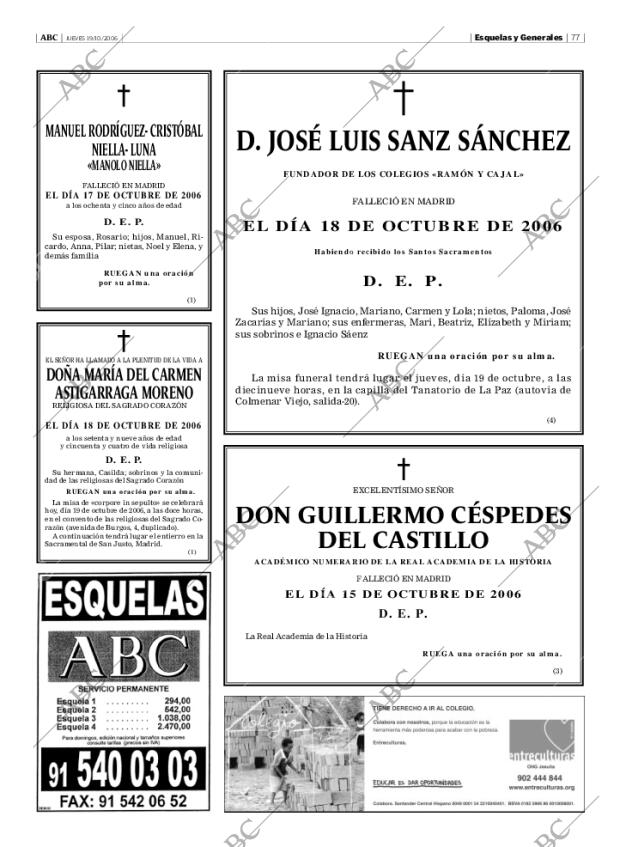 ABC MADRID 19-10-2006 página 77