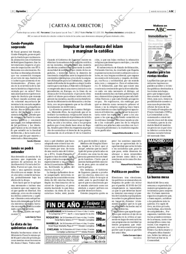ABC MADRID 19-10-2006 página 8