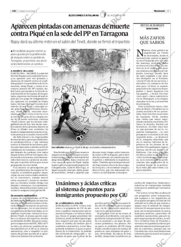 ABC MADRID 21-10-2006 página 17