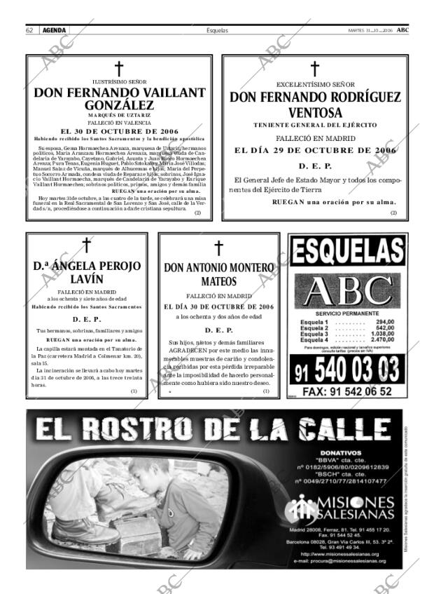 ABC MADRID 31-10-2006 página 62