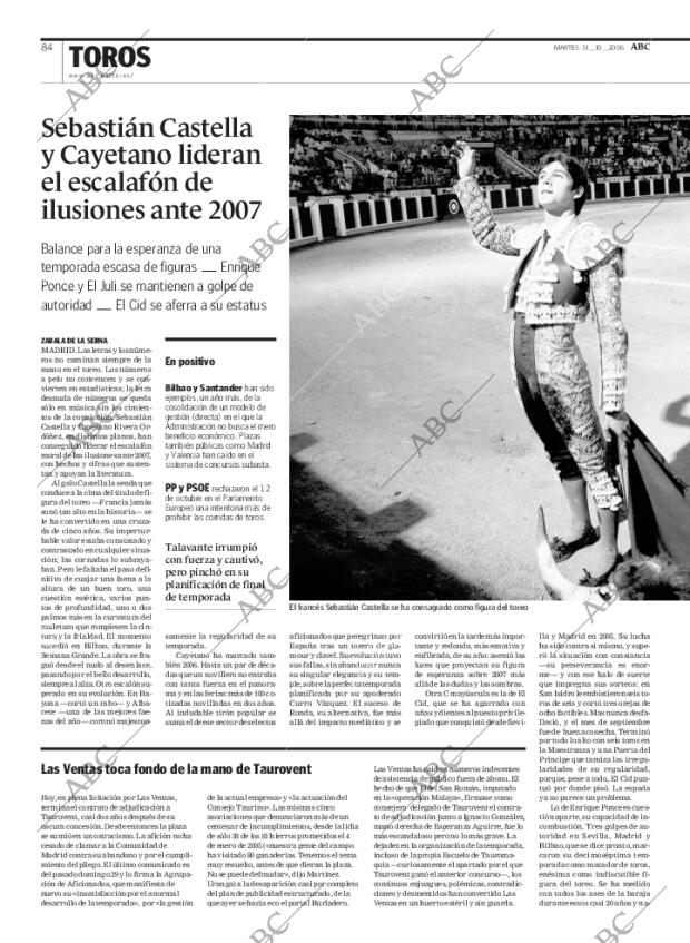 ABC MADRID 31-10-2006 página 84