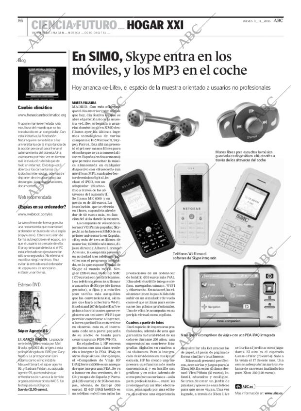 ABC MADRID 09-11-2006 página 86