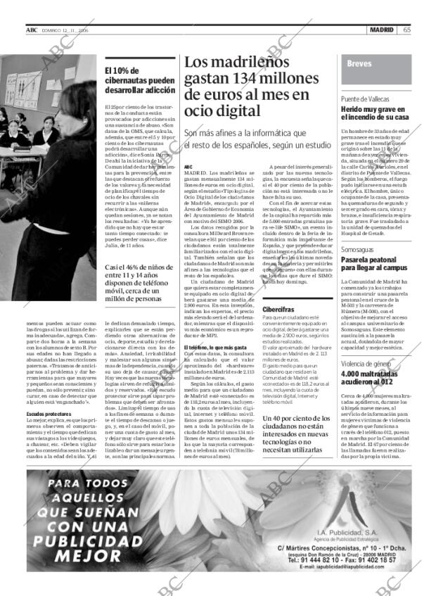 ABC MADRID 12-11-2006 página 65