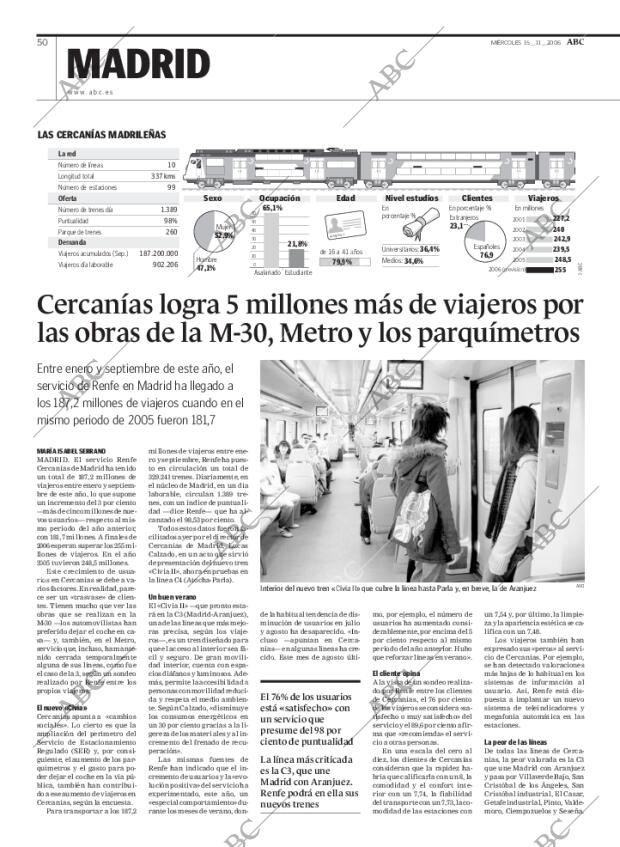 ABC MADRID 15-11-2006 página 50