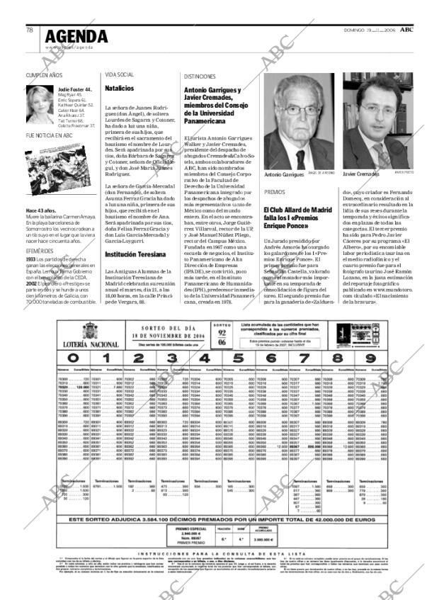 ABC MADRID 19-11-2006 página 78