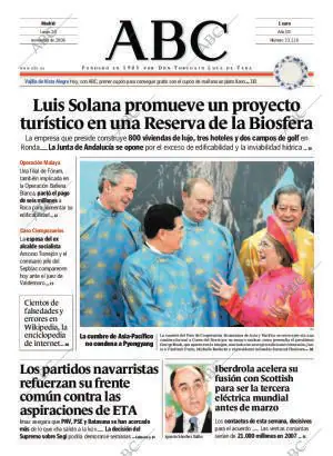 ABC MADRID 20-11-2006 página 1
