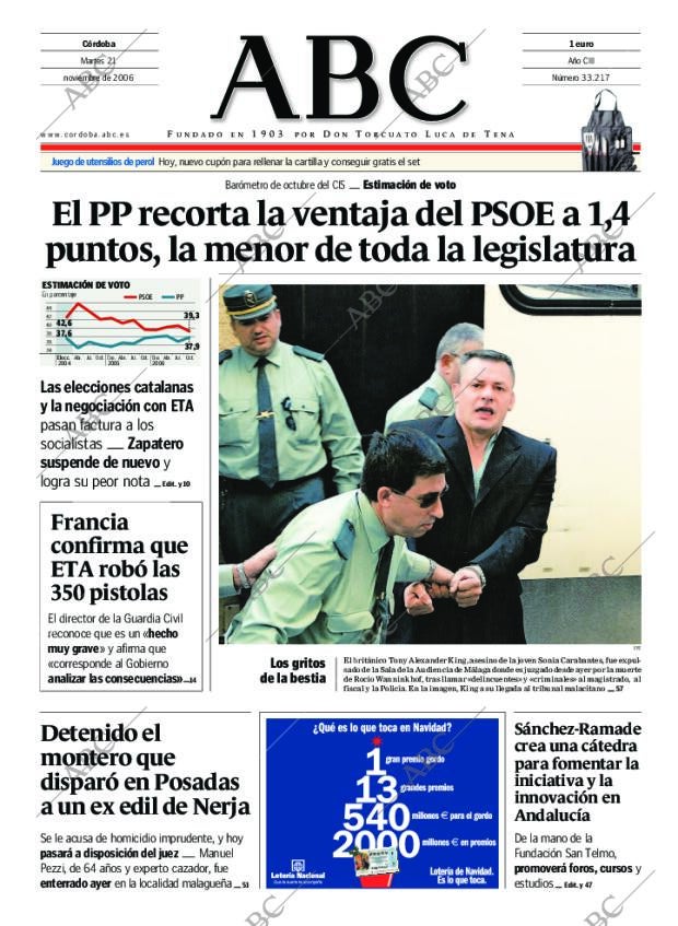 ABC CORDOBA 21-11-2006 página 1