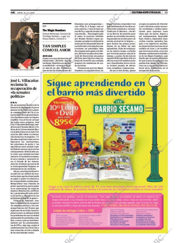 ABC MADRID 23-11-2006 página 89