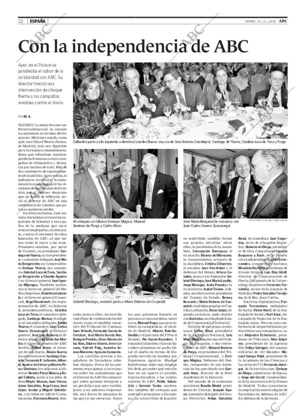 ABC MADRID 24-11-2006 página 22