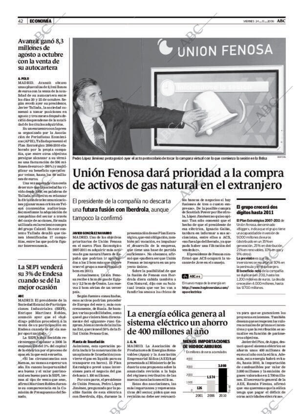 ABC MADRID 24-11-2006 página 42