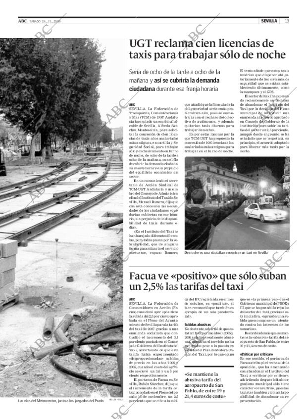 ABC SEVILLA 25-11-2006 página 13