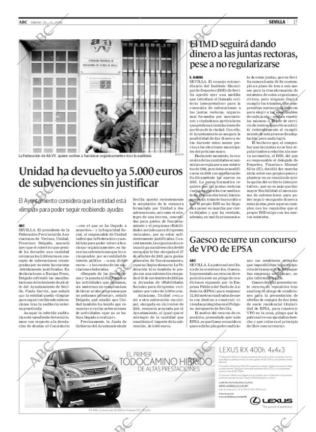 ABC SEVILLA 25-11-2006 página 17