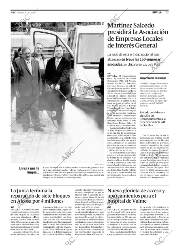 ABC SEVILLA 25-11-2006 página 23