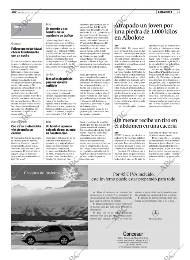 ABC SEVILLA 26-11-2006 página 43