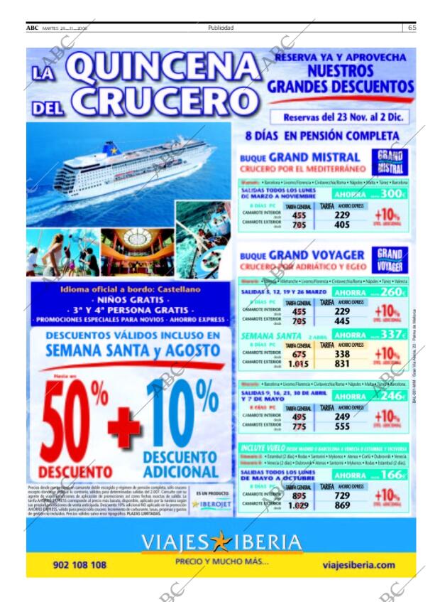 ABC CORDOBA 28-11-2006 página 65