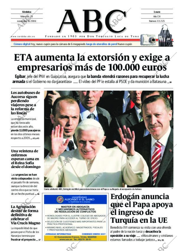 ABC CORDOBA 29-11-2006 página 1