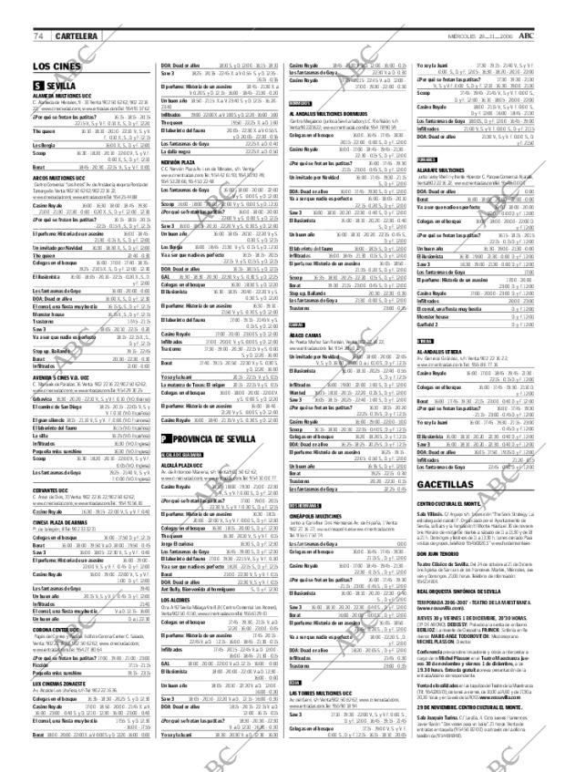 ABC SEVILLA 29-11-2006 página 74