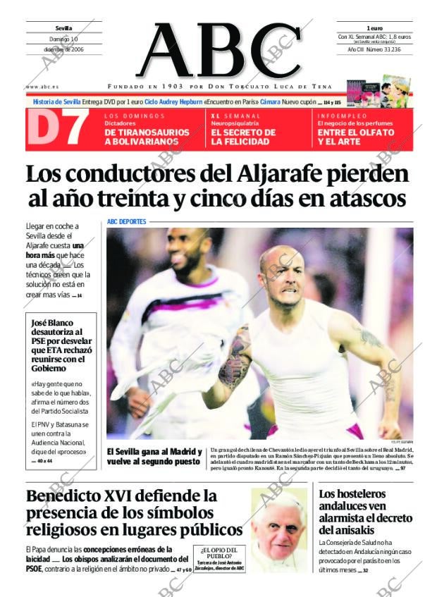 ABC SEVILLA 10-12-2006 página 1