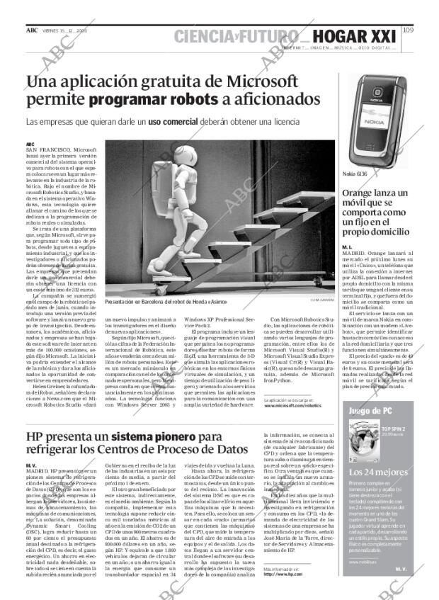 ABC MADRID 15-12-2006 página 109