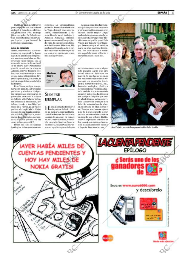 ABC MADRID 15-12-2006 página 19