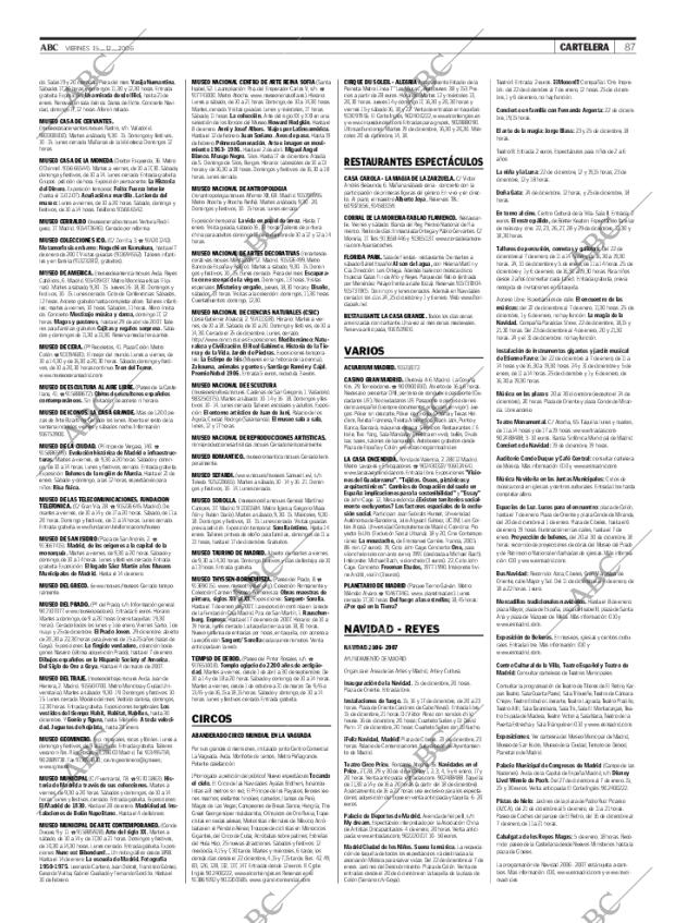 ABC MADRID 15-12-2006 página 87