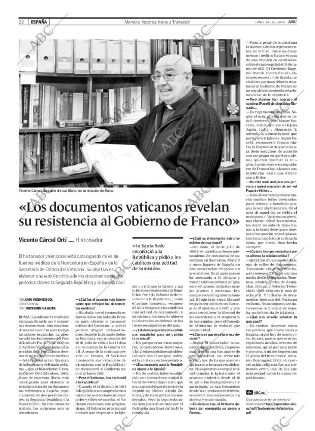 ABC MADRID 18-12-2006 página 22