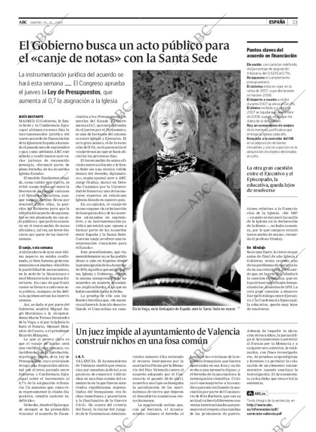 ABC MADRID 19-12-2006 página 23